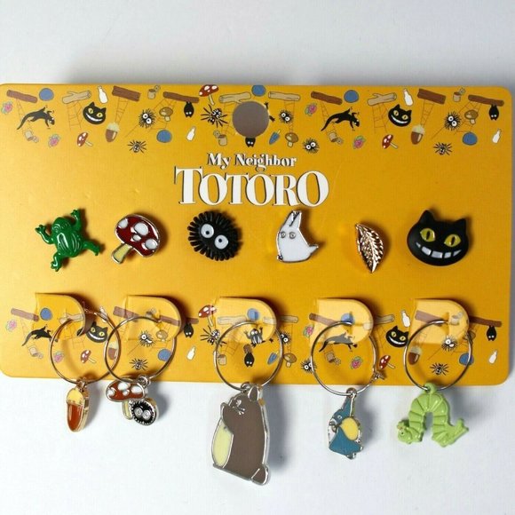 Studio Ghibli My Neighbor Totoro 12-Piece Mismatch Earring Set - Picture 2 of 4